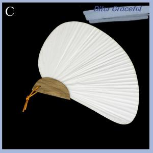 Ditur 1pc White Folding Elegant Paper Hand Fan Wedding Party Favors