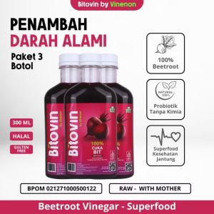 BITOVIN Paket 3 Botol - Atasi Permasalahan Resiko Jantung/HIpertensi/Penambah Darah