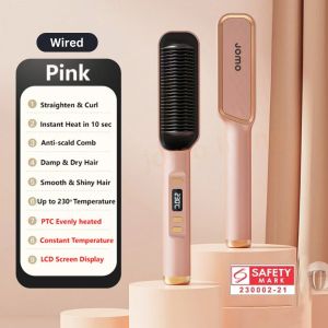 Premium Quality Wireless Hair Straightener Comb Hair Curler Hair Tools Styling