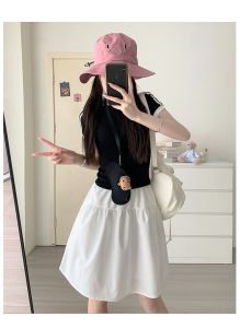 Korean Style Skirts Casual  Loose  A-Line High Waist Slim Half Skirt For Women