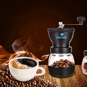 ORI One Two Cups Alat Penggiling Kopi Manual Coffee Grinder Adjustable - CF4146