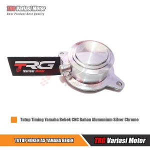 Tutup Timing Jupiter Z & Noken As Vega Crypton TRG CNC Bahan Alumunium Berkualitas Varian Warna Silver Chrome
