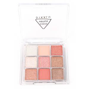 DRISNA Bảng Phấn Mắt 9 Màu Phấn Mắt Hẹn Hò Màu Hồng Ngọt Ngào Lấp Lánh Đáng Yêu