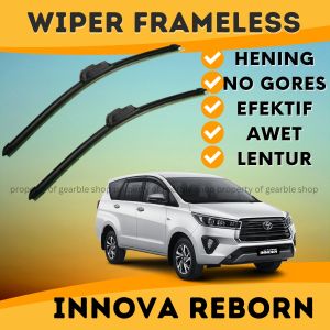 Wiper Kaca Depan Innova Reborn Wifer Mobil innova Model Pisang Bahan Karet 1 Set 2 Pcs Sepasang