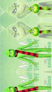 คริสต์มาสกรินช์ใหม่ grinch ปีศาจผมเขียว TheGrinch ชุดจั๊มสูทเด็ก ชุดเกรนช์