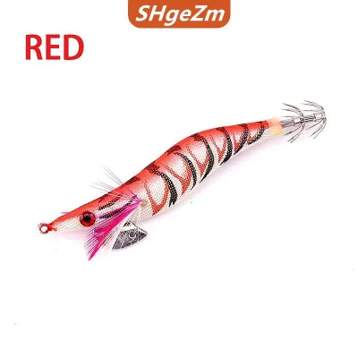 [COD] SHgeZm Luya Mồi 9 Màu 2.0 # Sáng Bằng Gỗ Tôm 8Cm 8G Mực Móc Mồi Dao Trở Lại Tôm Mực Kim