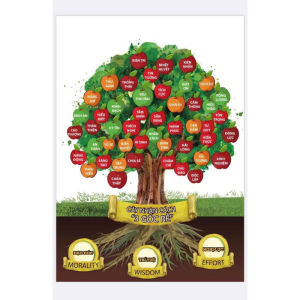 Tranh Decal Cây Nhân Cách 3 Gốc Rễ