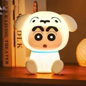 Anime Crayon Shin-Chans Patting Small Night Lamp Soft Light Eye -Protecting Bedroom Bedside Charging Small Nigh Ornament Gifts