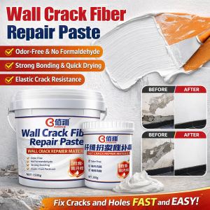 Wall Cracks Fiber Repair Paste  AntiCracking Large Capacity Flexible Moisture-Proof Eco-Friendly Formula Repair Artifact