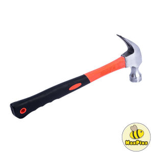 MaxPlus Orange Heavy Duty Straight Rip Claw Hammer Non Slip Shock Reduction Grip 0.25kg 0.5kg
