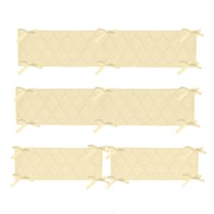 Baby Crib Liner Breathable Guard Four Sided Cribs Protection Fence Keeps Baby Safe Solid Color Bumper Pad Easy Assemble