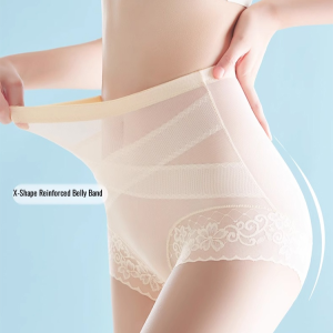 Womens Panties Good Air Permeability Antimicrobial High-waisted Panties Mulberry Silk Comfort