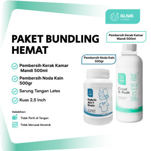 Glims Cleaner Paket Hemat Pembersih Kerak Kamar Mandi Pembersih Noda Baju Putih Sarung Bantal