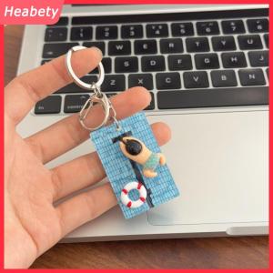 Heabety Hồ Bơi Keychain Bơi Xe Vòng Chìa Khóa Màu Xanh Vàng Đầy Màu Sắc Mặt Dây Chuyền Cho Nam Giới Phụ Nữ Thanh Thiếu Niên Hàng Ngày Sử Dụng Thể Thao Túi