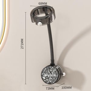 ZG285 ปรับได้ปรับได้ ที่วางไดร์เป่าผม หมุนได้360องศา ถ้วยดูดสูญญากาศ ตัวยึดเครื่องเป่าลม มัลติฟังก์ชั่ Punch-Free ขาตั้งไดร์เป่าผมอเนกประสงค์ สัตว์เลี้ยงสำหรับสัตว์เลี้ยง