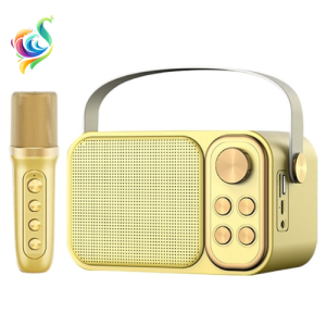 YS103 Portable Karaoke Song Bluetooth Soundbox Wireless Speaker Microphone Set Outdoor Family Party Singing Song Subwoofer