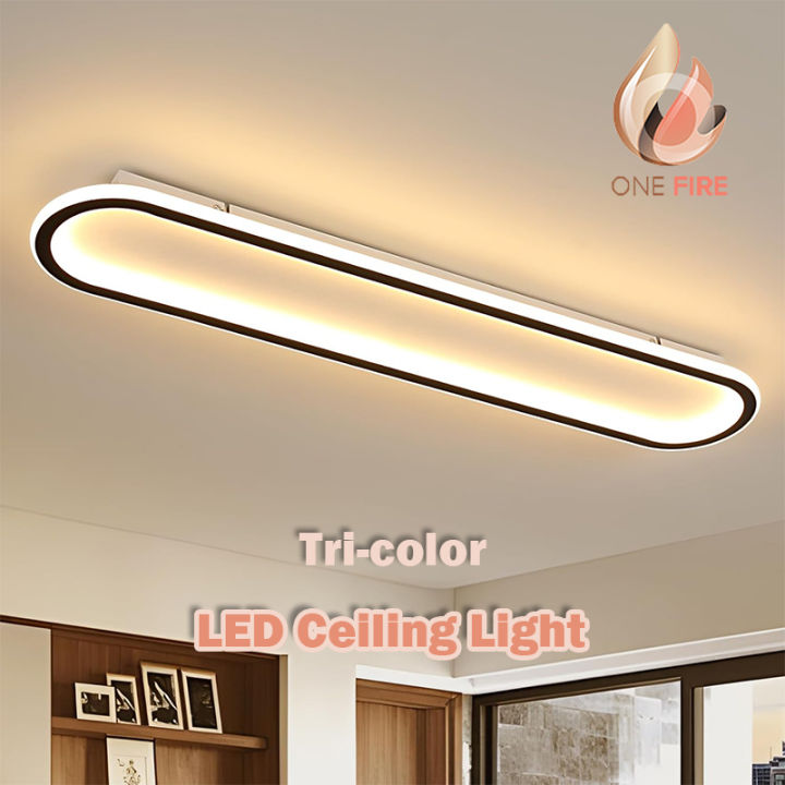 LED Ceiling Light Tri-color Dimmable Chandelier Flush Mount Modern Design  Drop Light Nodic Minimalist Acrylic Ceiling Lamp for Dining Restaurant Cafe 