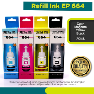 PaperCornerPh - Refill EPSON 664 Ink for Printer L120 L360 L310 L130 L210 L220 L355 L358 70ML Dye Ink