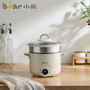 Bear DRG-C18K2 Home Electric Skillet Multi-function Non-stick pan 2.5L frying Pan Non stick Cooker Steamer Rice Cooker is very suitable for student dormitory and office