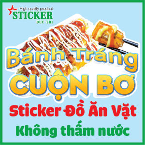 🔥🔥🔥 Miếng Dán BÁNH TRÁNG CUỘN BƠ dùng Trang Trí QuánTủ kính Xe bán hàng...