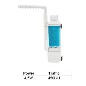 DGFDF Silent USB Fish Tank Filter 3-in-1 Suction Cup Aquarium Filter Pump Detachable Wall-Mounted Waterfall Filter Turtle Tanks