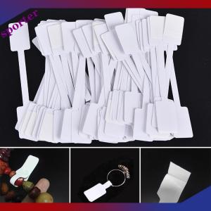 Sporter ป้ายราคาสีขาว100ชิ้นพร้อมเชือกแขวนเครื่องประดับรองเท้าเครื่องเขียนผ้า