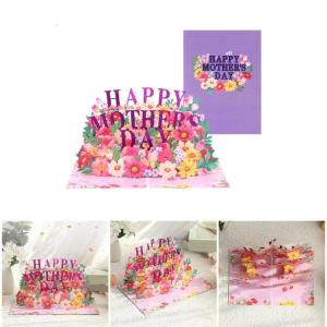 Chúc mừng ngày của mẹ giấy Florals mời với phong bì làm bằng tay sinh nhật quà tặng cho mẹ phụ nữ