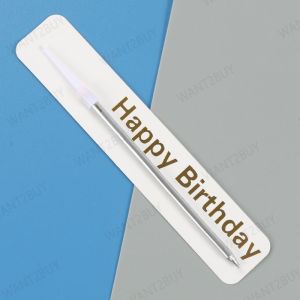 🕯️1pc🕯️14cm Metallic Candle Birthday Candle Pencil Shape Candle Party Decoration Cake Topper Lilin Api Hari Jadi 网红生日蜡烛