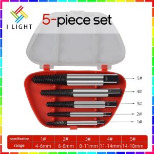 (Fast Delivery)5/6Pcs Screws Out Extractor Easy Out Drill Bits Broken Damage Bolt Screw Extractor Remover Puller Set Pipe Extractor Tools