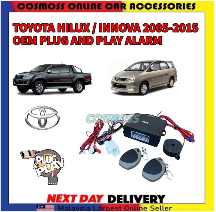 TOYOTA HILUX VIGO / INNOVA 2005-2015 OEM PLUG & PLAY CAR ALARM SYSTEM ...