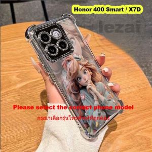Honor 400 Smart 400Smart 5G Case Honor X7D X7 d Case Soft Shockproof Transparent Clear Luxury Glitter New Design
