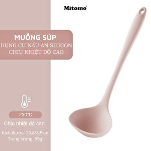 Muỗng vá múc canh silicon chịu nhiệt cao cấp Mitomo - Hàng chính hãng