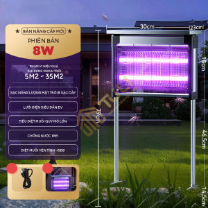 Đèn bắt muỗi năng lượng mặt trời TULI K80 Công suất 15 W Tích điện Thu hút diệt côn trùng ngoài trời chuồng trại BH 24 Tháng