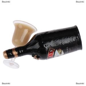 [COD] Bsuimki Bộ chai rượu vang thu nhỏ Nhà búp bê 1/12 với cốc mô phỏng đồ chơi mô hình đồ uống