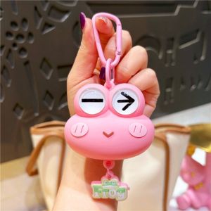 NAELIN Cartoon Frog Squeeze Toy Keychain Big Eyes Funny Bookbag Pendant Cute Versatile Stress Relief Bag Charm Key/Backpack Decor