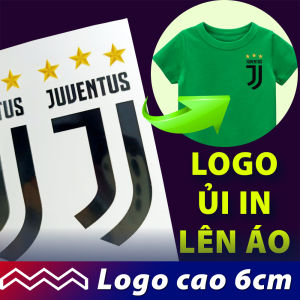 Logo IN lên vải và áo. Logo Juventus Bà đầm.già cao 6 cm. LOGO ỦI NHIỆT. Dùng bàn ủi in lên vải áo