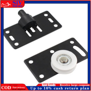 4 Set Wardrobe Cabinet Cabinet Sliding Door Roller Closet Durable Hanging Concave Pulley Caster for Furniture Hardware