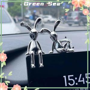 Green sea lazlook 2024ใหม่เครื่องประดับกระต่ายน่ารักอุปกรณ์ตกแต่งรถยนต์อุปกรณ์ตกแต่งเดสก์ท็อปที่สร้างสรรค์ของตกแต่งห้องของขวัญเด็กน่ารัก
