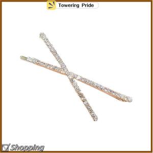 [Towering Pride] 2pcs chéo tinh thể kẹp tóc thạch x tóc Clip barrettes đơn giản Side Clip
