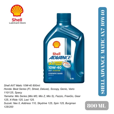 Oli Shell Matic AX7 10W40 800 ML Untuk Vario Beat Mio Scoopy Spacy Mio Xride PCX dll