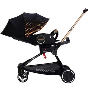Lightweight Pram Folding Baby Trolley High Landscape Two Way Stroller Can Sit and Lie Carriage for Newborn