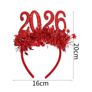 4Pcs Glitter 2026 Christmas Theme Eyeglasses Funny Children Adult Glasses Happy New Year Headband Party Home Decor Xmas Gifts
