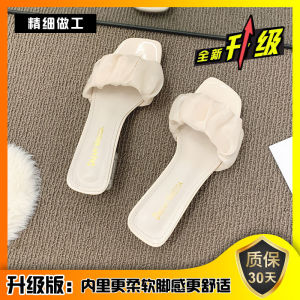 [Free Shipping] WomenS Summer Outdoor Slippers New Style Chunky Heel Versatile Square-Toe Design Mid-Heel Fashionable Sandals