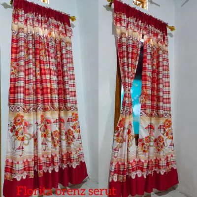 GMK GORDEN PINTU SERUT MOTIF BUNGA UK 100CMX200CM