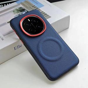 Case For Honor Magic 7 Pro Magnetic Magnets Nylon Woven Matte Leather Skin-friendly Bumper Shockproof Back Cover2026