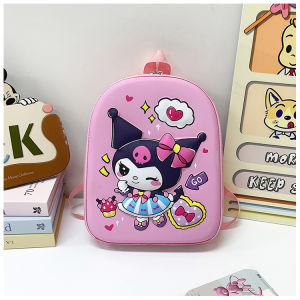 Balo cho bé 1-5T đi học mẫu giáo hoạt hình Kuromi Melody Cặp trẻ em mầm non vỏ nhựa siêu nhẹ hình nổi 3D BOLALA BA023B