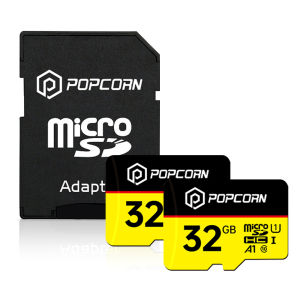 Popcorn Ultra MicroSDXC UHS-I Memory Card with Adapter IPX7 Waterproof TF Card High-speed Mini Card SD Card C10 A132 64 128GB for CCTV Camera Cellphone Speakers Drone