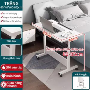 Bàn gấp gọn Bàn học Bàn làm việc di động thông minh bàn văn phòng có bánh xe cao cấp