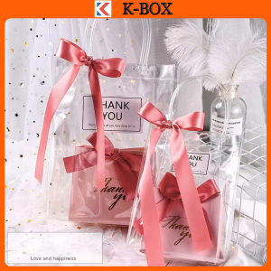 【K-BOX】PVC/ Plastic Transparent Bag/ Transparent Tote handbag gift Clear bag gift packaging bag
