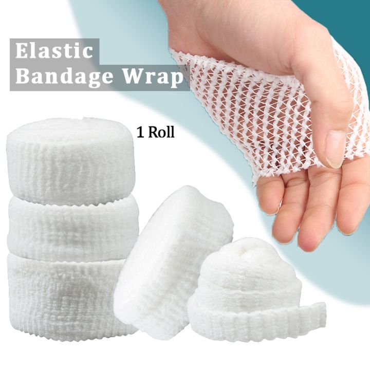 White Tubular Wound Roll Tape Finger Care Bandages Band Stretch Cover Tube Knee Burn Wounds Wrap Legs Tubing Stockinette